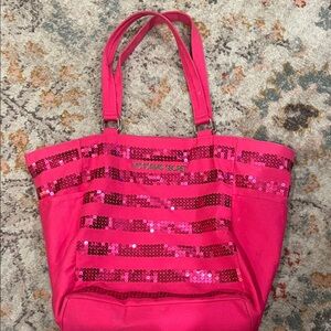 Victoria's Secret Fuchsia Sequin Tote